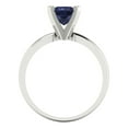 thumbnail image 4 of 1ct princess cut blue sapphire 18k white gold Bridal Wedding Engagement Promise Anniversary Ring for Women size 7.5, 4 of 7