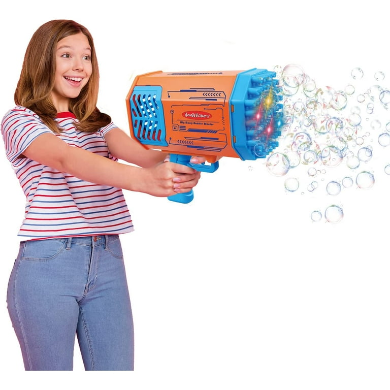  Doohickey Bubble Blaster Bubble Making Gun, 1000 Bubbles per  Minute, 2 Bubble Solution, 20-30 Minutes Working Time, Perfect for Birthday  Parties, Pools, Photos, and Videos : Toys & Games