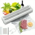 thumbnail image 3 of Handheld Vacuum Sealer with 3 Modes - Includes Bag Roll & 5 Bags, External Suction for Dry/Moist/Fruit - Portable for Home & Commercial Use (White), 3 of 7