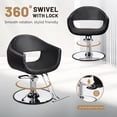 thumbnail image 4 of UBesGoo Barber Chair, Heavy Duty Hydraulic Salon Styling Chair, 360° Swivel with Footrest, Black, 4 of 8