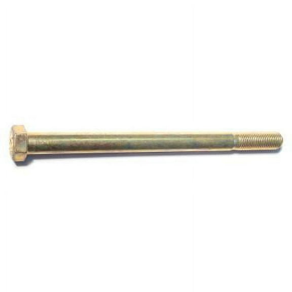 7/16"-20 x 6" Zinc Plated Grade 8 Steel Fine Thread Hex Cap Screws (10 pcs.)