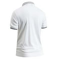 thumbnail image 3 of Oplxuo Men's Knit Polo Shirts Casual Short Sleeve Button Down Shirts Crochet Classic Golf Polo Collared Shirts, 3 of 3