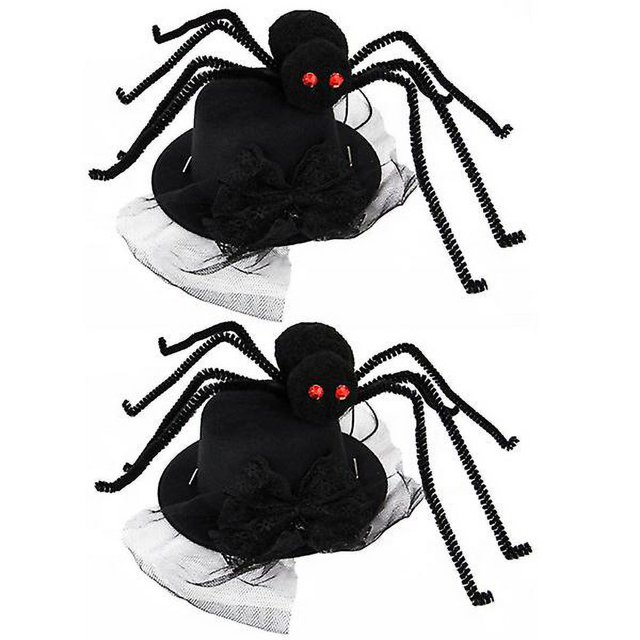 piezas de sombrero creativo para Halloween para perro, divertido sombrero con patrón de araña para mascota