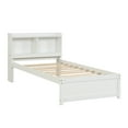 thumbnail image 5 of Miniyam Twin Size Bed with Trundle & Bookcase Headboard for Kids,White, 5 of 8