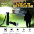 thumbnail image 6 of LIVABIT - Rechargeable Ultra Bright LED 800 LM Torch - Ultra Bright Flashlight Torch - High Lumen, Zoomable, 5 Modes, Water-Resistant - Perfect for Camping, Biking & Home Purposes, 6 of 8