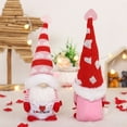thumbnail image 7 of AZXY Stuffed Animals Valentines Day Decorations,Valentine Tabletop Decor,Valentines Day Gifts Under $10,Knitted Red Gnome Plush with Lights Valentine Tabletop Decor, 7 of 7