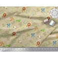 thumbnail image 3 of Soimoi Crepe Silk Fabric Floral & Cute Animals Cartoon Decor Fabric Printed Yard 42 Inch Wide, 3 of 3