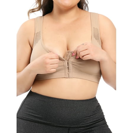 

Uerlsty Women Wireless Bra Front Closure Posture Corrector Yoga Sport Comfort Underwear
