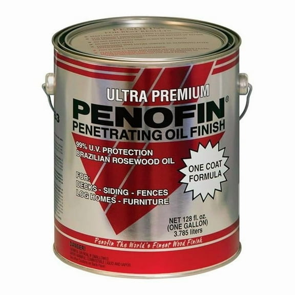 Penofin F5MMBGA Ultra Premium Transparent Oil-Based Penetrating Wood Stain, Mission Brown, 1 Gallon