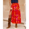thumbnail image 4 of Falda BTFBM Midi con estampado floral Maxi para mujer Verano 2025, 4 of 6