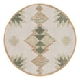 thumbnail image 3 of Unique Loom Baja Outdoor Collection Area Rug - Cabo (5' 3" Round Ivory/Green), 3 of 7