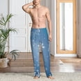 thumbnail image 4 of Salouo Snowflakes1 Print Pajama Pants for Men, Lounge Pants Elastic Waistband Casual Men's sleepwear Loungewear Sleep Pajama Pant -X-Large, 4 of 7