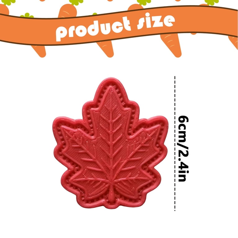 Embossed Cookie Cutter, Autumn Nature Pattern Baking Template, Food ...