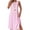 Pink, variant on Midi Dress For Women Fashion Stripe Sleeveless Round Neck Loose A-Line Color Block Print Patchwork Casual Summer Beach Sundress