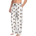 thumbnail image 3 of Mens Pajama Pants - Soft Sleep & Lounge Pants for Men, Classic Cartoon Cool Goat Brown Cuteness Casual PJ Bottoms Pants with Pockets, 3 of 5