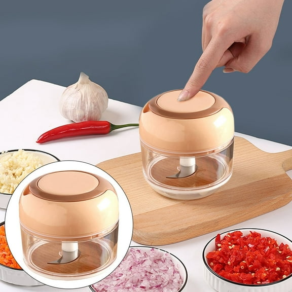 Clearance Garlic Peeler under $5,Cheers.US Food Chopper Hand Powered Portable Food Processor Manual Vegetable Slicer And Dicer Pull Mechanism Cutter For Garlic Onion Vegetable Salad Pepper