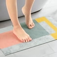 thumbnail image 2 of REGALWOVEN Geometric Bath Mat, Modern Abstract Retro Bathroom Rug Pink 16" x 24", 2 of 6