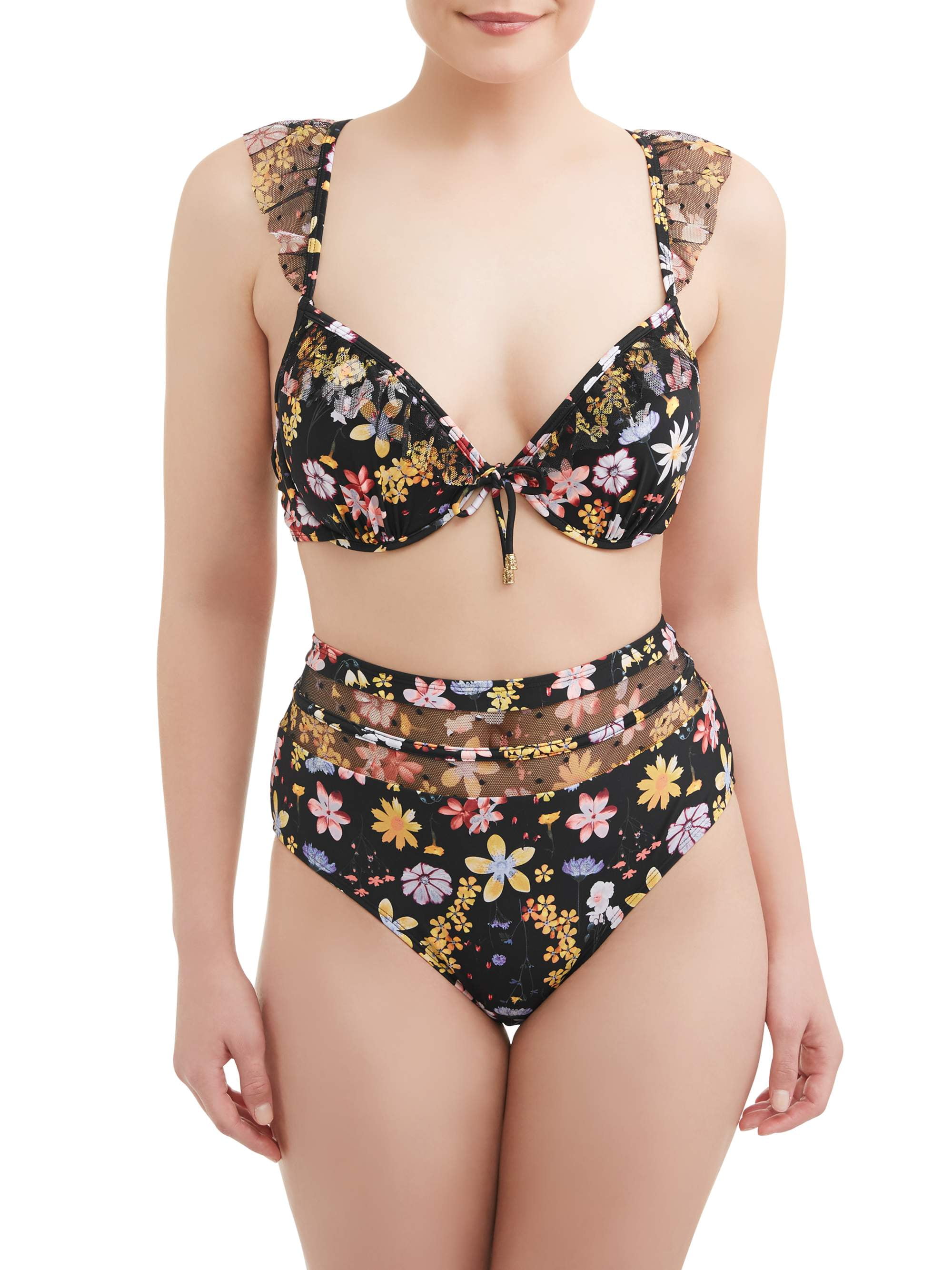 high waisted swimsuits walmart