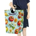 thumbnail image 4 of Yayeee Freestanding Laundry Hamper with Handle Collapsible Large Storage Basket for Clothes, Green Tomatoes, 4 of 7
