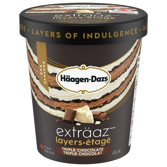 Crème Glacée Triple Chocolat Häagen-Dazs Exträaz Étagée, 414 Ml 414 ml
