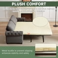 thumbnail image 4 of Pull Out Sofa Bed, 2-in-1 Convertible Sleeper Couch with Mattress Full Size, 83.8" Upholstery Sleeper Sofa Bed, Modern Comfy Loveseat for Living Room, Apartment, Small Spaces, Dark Grey, 4 of 9