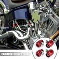 thumbnail image 2 of 4pcs AN4 Hex Red Car Hose Finisher Clamp Adapter Line End Cover Connector, 2 of 5