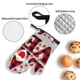 thumbnail image 3 of Fotbe Buffalo Plaid Love And Gnome for 4Pcs Oven Mitts and Pot Holders, 500℉ Heat Resistant Oven Mitts , Non-Slip Silicone Surface Safe for Baking, Cooking, BBQ, 3 of 6
