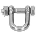 thumbnail image 1 of Loewten Hardware,2Pcs D Ring Anchor Shackle Screw Pin 304 Stainless Steel With Insurance Hardware M10,D Ring Anchor Shackle, 1 of 8