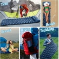 thumbnail image 5 of Portable Inflatable Camping Mattress with Pillow, Foot Pump - Ultra Light Blue, 5 of 5