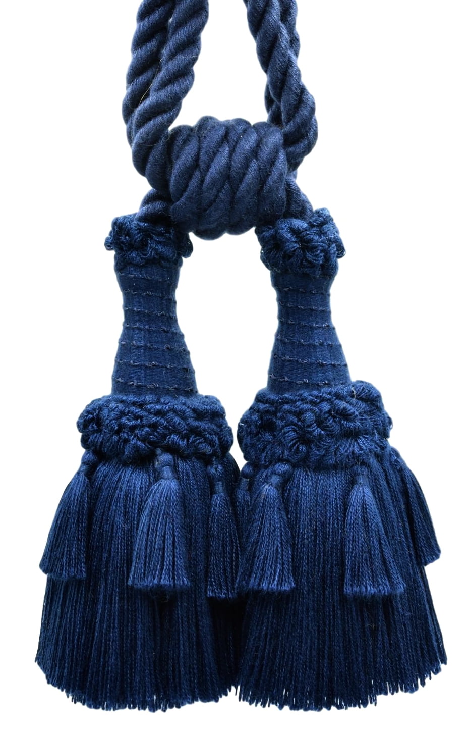 Set of 4Dark Navy Blue Ornate Double Tassel Tieback6 inch Tassel, 30