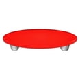 thumbnail image 1 of Transparent Orange Oval Glass Cabinet Pull - Aluminum Post, 1 of 1