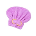 thumbnail image 1 of Billuyoard Gorro de ducha absorbente de agua, gorro de baño de secado rápido, envoltura de SPA con lazo, accesorio de toalla para el baño del hogar, Juegos de accesorios de baño Violeta Billuyoard HA067519-02, 1 of 6