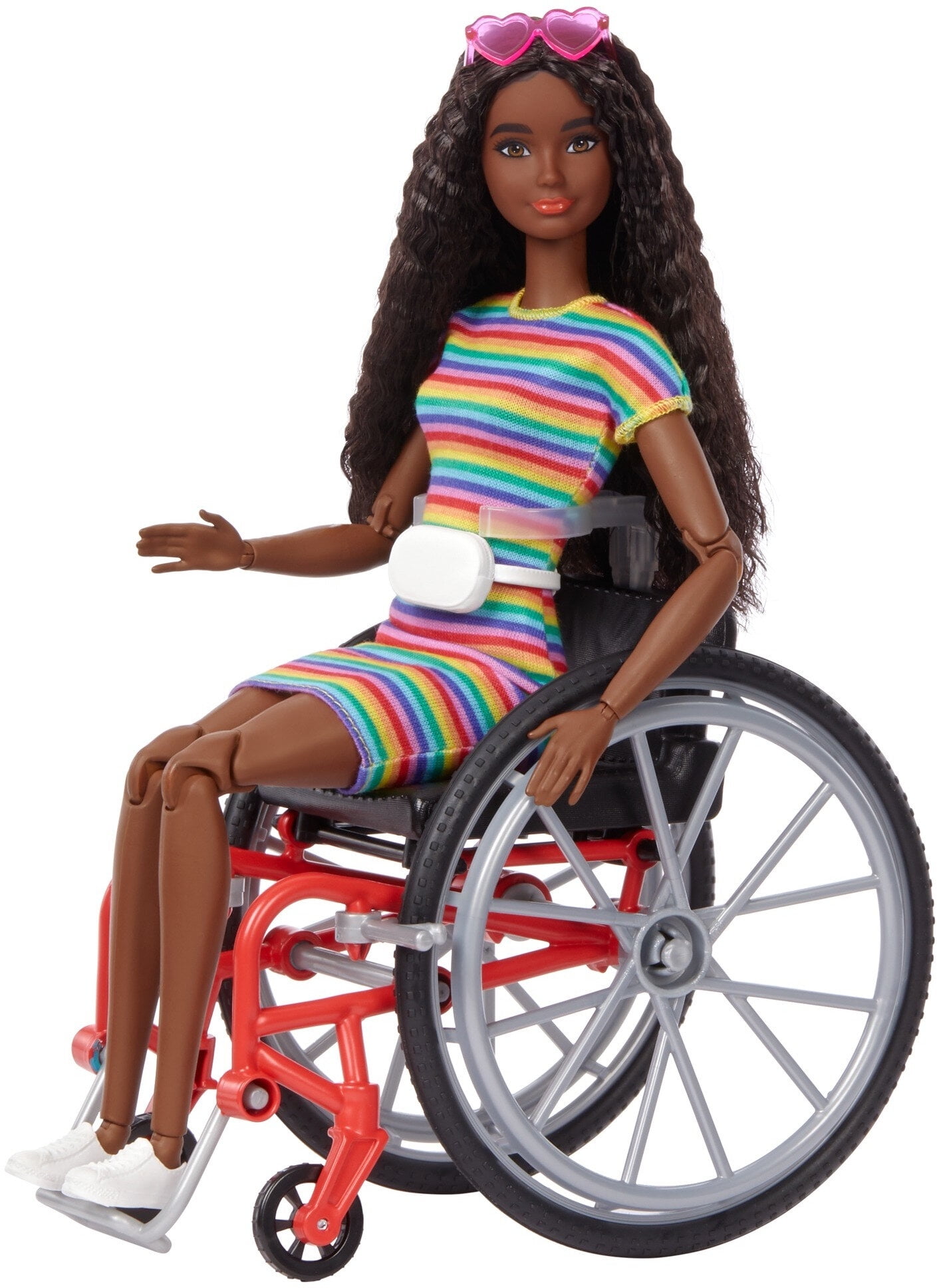 Barbie Fashionistas Doll #166 with Wheelchair & Crimped Brunette Hair