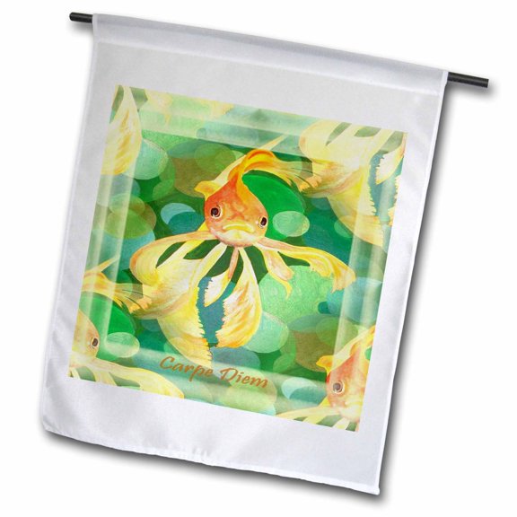 3dRose, Carpe Diem- seize the day, carpe diem, latin, fun, funny, humour, humor,, 12 x 18 inch Garden Flag