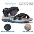 thumbnail image 2 of FitVille Women's Wide Arch Support Sandals Adjustable Ankle Strap Flat Sandals For Women, 2 of 6
