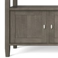 thumbnail image 4 of SIMPLIHOME Warm SOLID WOOD 44 inch Wide Entryway Storage Bench with 3 Doors, Multifunctional Rustic inFarmhouse Grey, 4 of 6