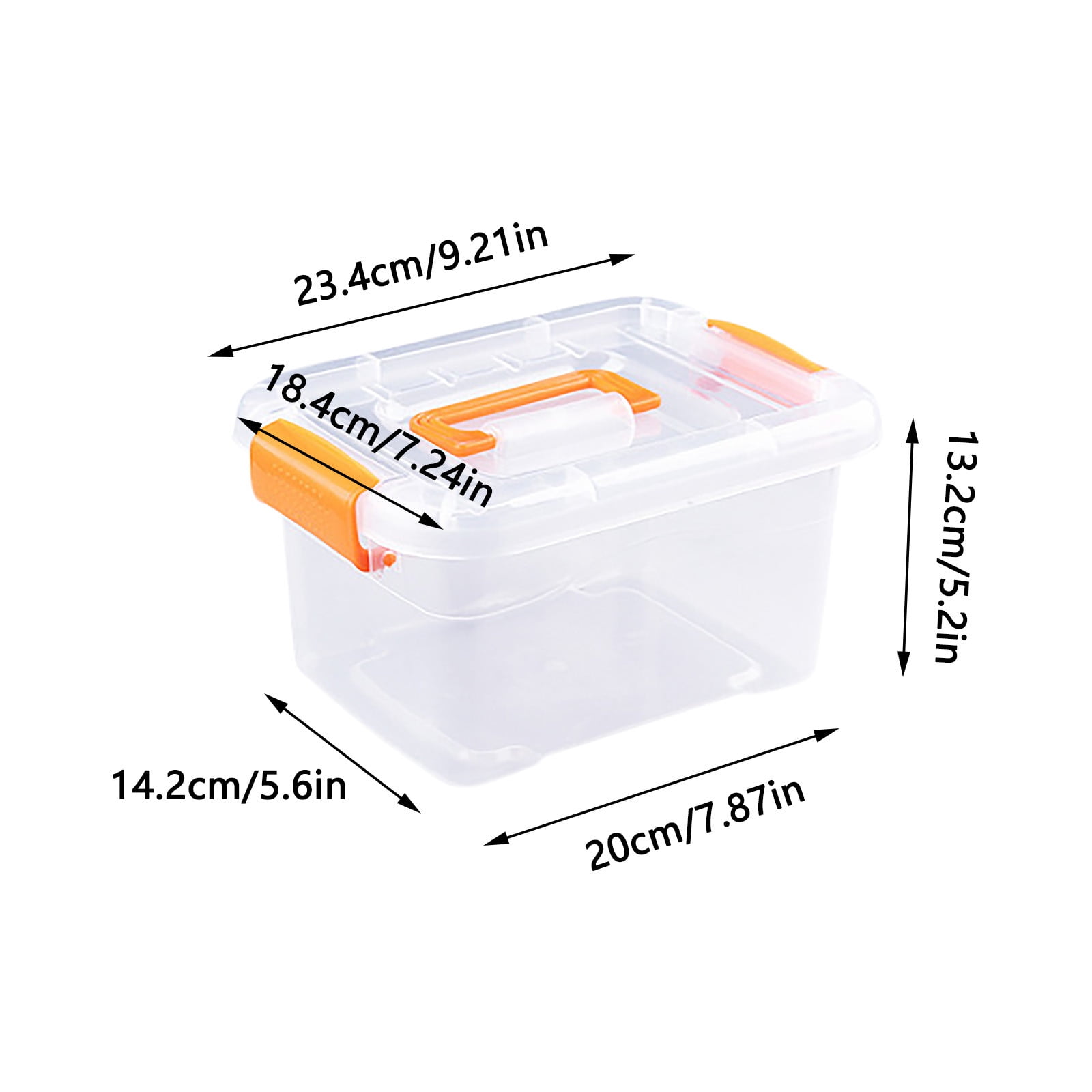 Storage Bin with Latching Lid, Clear Storage Box with Handle, Stackable Storage Container for Organizing Toys, Crafts, Tools,Blue