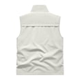 thumbnail image 4 of SHTXOZHI Mens Plus Size Breathable Outerwear Vests Sleeveless Solid Color Layering Casual Jackets with Pockets, 4 of 9