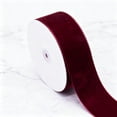 thumbnail image 3 of Valentine's Day Wine Red Velvet Ribbon - 1, 2 Inch Width - Classic Elegant Flocked Ribbon for Gift Wrapping, Crafts, and Decorations, 3 of 4