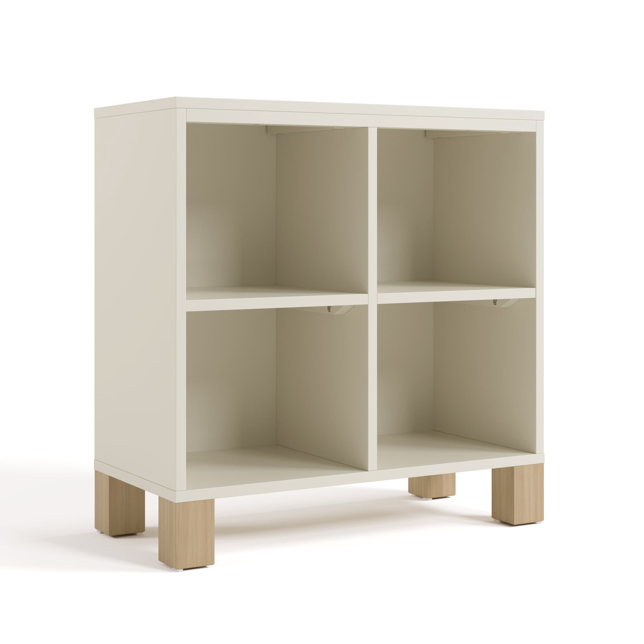 Storkcraft California Cube Organizer Bookcase, Frosted Oat and Driftwood