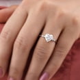 thumbnail image 3 of Cora Jewellery 1.65CT Heart cut 5 stone Moissanite Engagement Ring For Women, 10K White Gold, 3 of 7