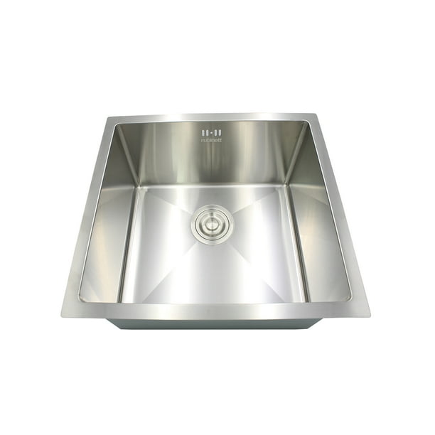 Tarja Submontar 50x45x23cm Rubinett Inoxidable 304 Fabricado a Mano Satinado Calibre 18