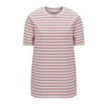 thumbnail image 4 of T Shirts Short Sleeve Tees for Women Fashion Striped Print Tops Trendy Lightweight Casual Summer Outfits Clothes 2025, 4 of 6
