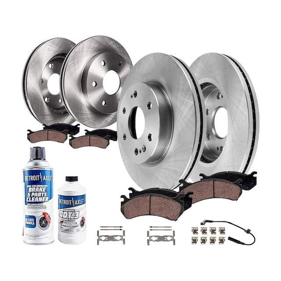 Front and Rear Brake Pad and Rotor Kit - Compatible with 2019 - 2022 GMC Sierra 1500 2020 2021