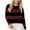 Brick Red, variant on yueewhu Women Crewneck Long Sleeve Knitted Sweater 2026 Loose Fit Soft Solid Pullover (Purple, M)