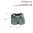 thumbnail image 4 of Alpine Corporation 14" x 11" x 10" Magnesia Denim Shorts Planter, Blue, 4 of 12