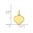 thumbnail image 2 of 10k Yellow Gold Heart Disc Charm, 2 of 3