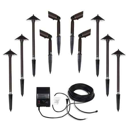 Goodsmann Low Voltage Landscape Lighting Pro Light Set Waterproof Goodsmann Low Voltage Landscape Lighting Pro Light Set Waterproof With Spike Stand