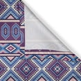 thumbnail image 6 of Ambesonne Mexican Valance & Curtain, Tribal Geometric Fashion, 55"x24", Sea Blue Eggplant White, 6 of 7