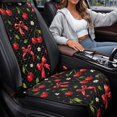 thumbnail image 4 of CHAQLIN Cherry Bow Print Padded Car Front Seat Covers for Truck, Quilted Padded Fabric Non-Slip Backing Car Seat Covers Quilted Front Car Bucket Seat Cushion Pads Protector, 4 of 7